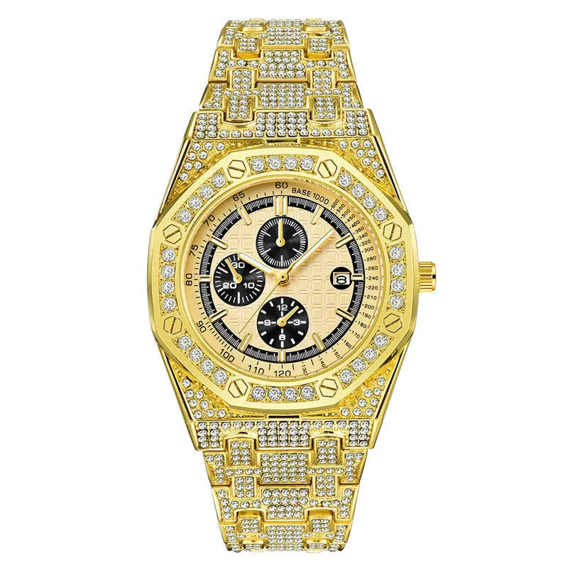 New Luxury Iced Out Watches for Men – Hip Hop Style, Diamond Shine