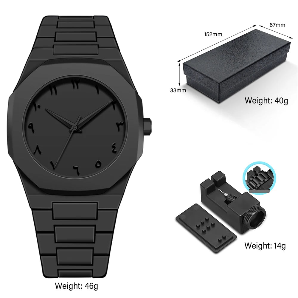Men'S Top Luxury Business Watches Arabic Numeral Waterproof Quartz Watches Men'S Analog Mechanical Watches