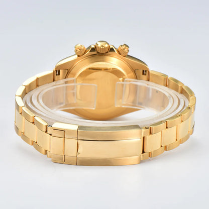 39MM Luxury Watches Gold Watches Sapphire Glass Waterproof Watches VK63 Movement Watches Support Customized Logo
