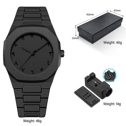 Men'S Top Luxury Business Watches Arabic Numeral Waterproof Quartz Watches Men'S Analog Mechanical Watches