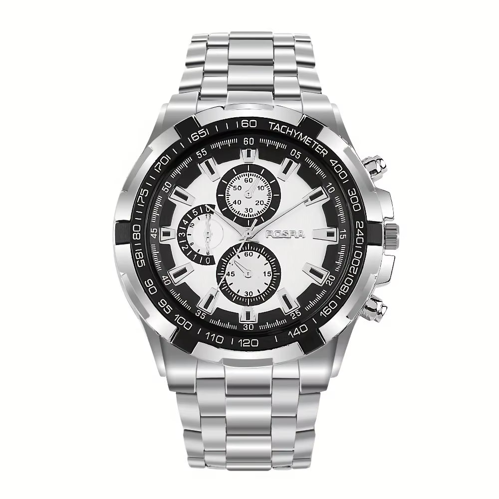 Relogio Masculino Rosra Watches Men'S Business Steel Watches Decorative Dial Sports Quartz Watches Cheap Things