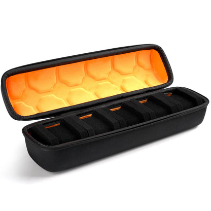5 Slots Hard Shell Watch Storage Box, Carry Case, Display Organizer, Watch Box Holder Display Cabinet