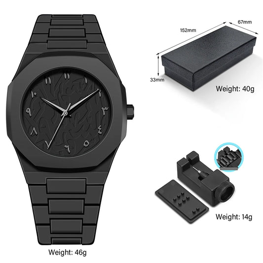 Men'S Top Luxury Business Watches Arabic Numeral Waterproof Quartz Watches Men'S Analog Mechanical Watches