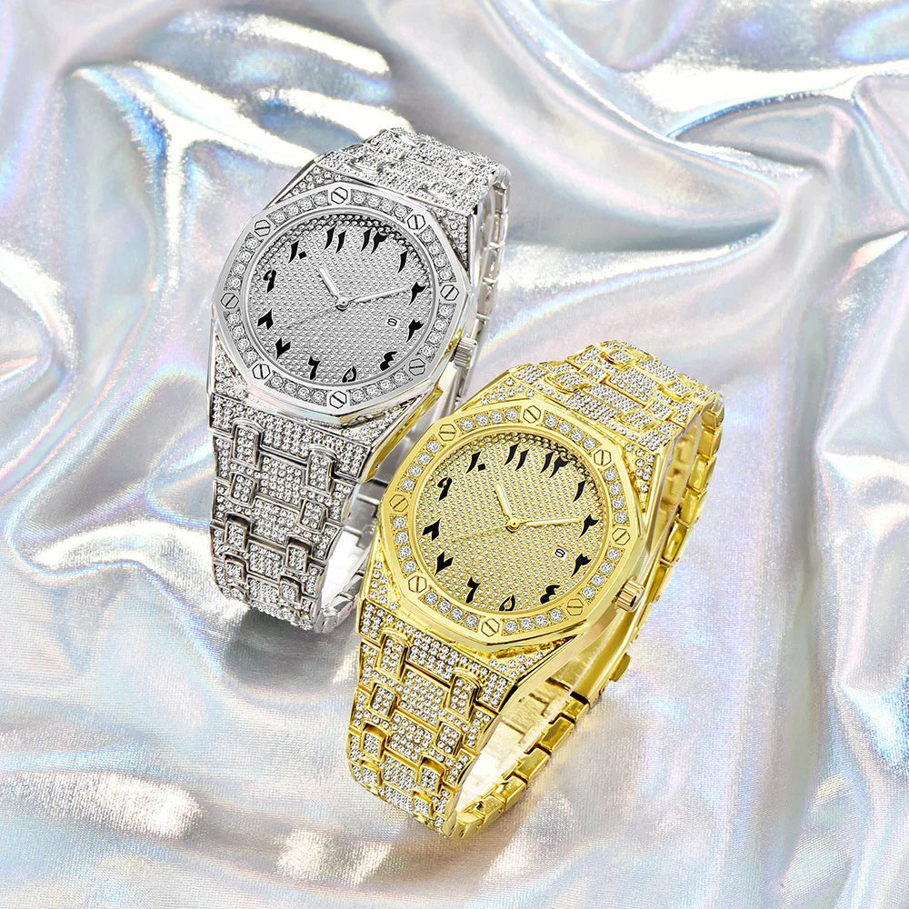 New Luxury Iced Out Watches for Men – Hip Hop Style, Diamond Shine