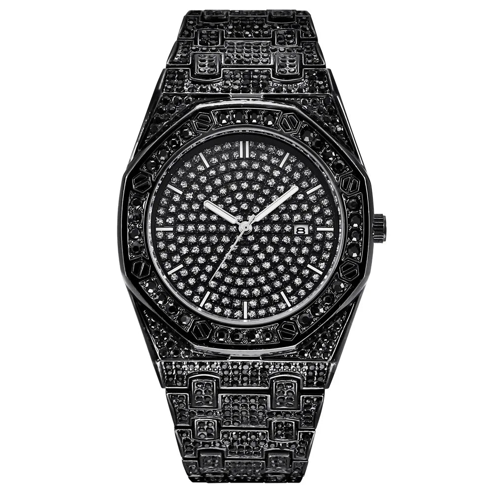 New Luxury Iced Out Watches for Men – Hip Hop Style, Diamond Shine