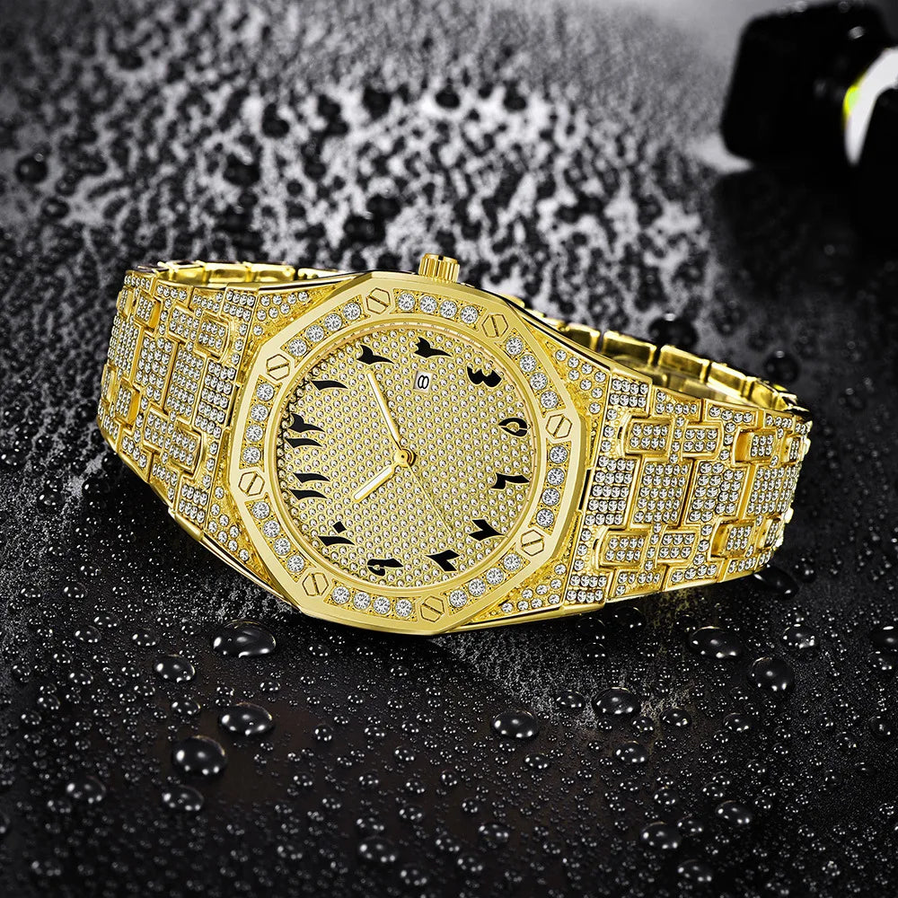 New Luxury Iced Out Watches for Men – Hip Hop Style, Diamond Shine