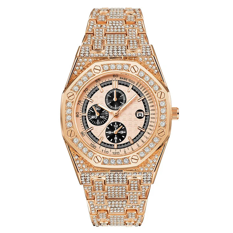 New Luxury Iced Out Watches for Men – Hip Hop Style, Diamond Shine