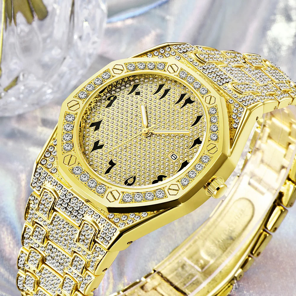 New Luxury Iced Out Watches for Men – Hip Hop Style, Diamond Shine