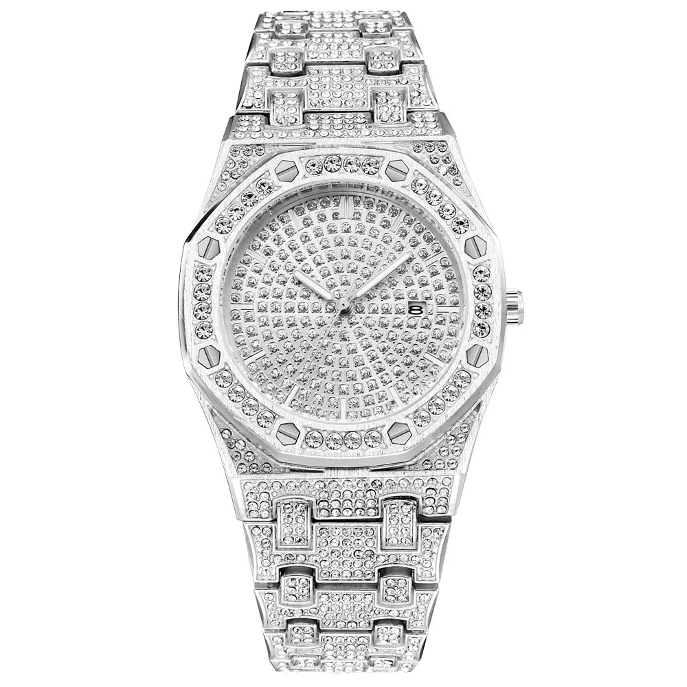 New Luxury Iced Out Watches for Men – Hip Hop Style, Diamond Shine