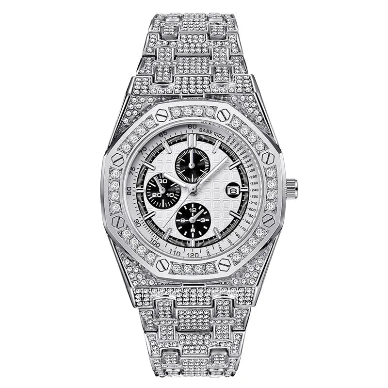 New Luxury Iced Out Watches for Men – Hip Hop Style, Diamond Shine