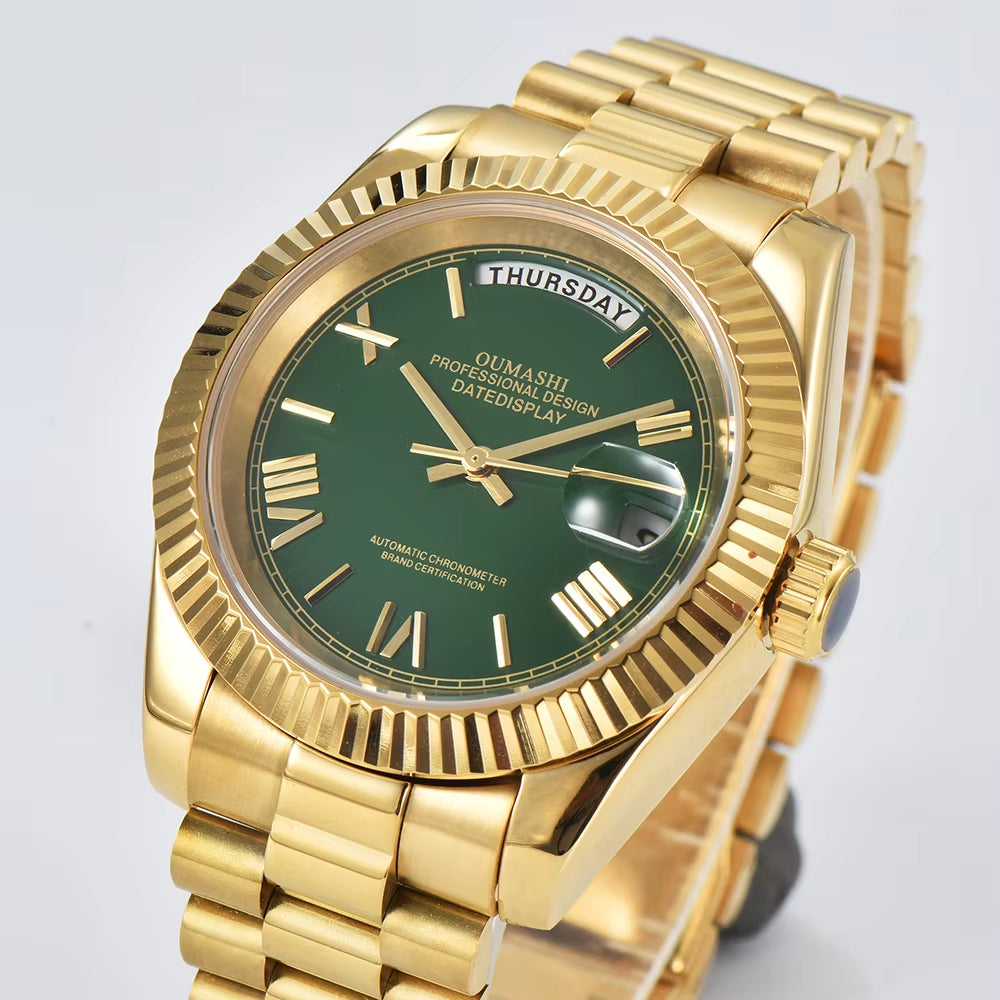 Luxury Men'S Watch Miyota 8285 Automatic Movement Mechanical Watch Sapphire Glass Waterproof Watch Support Custom Logo Watches