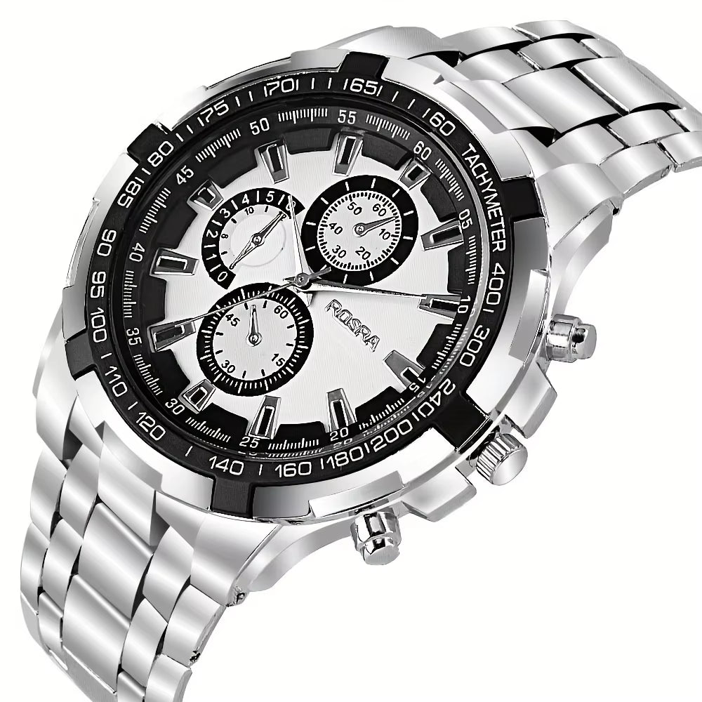 Relogio Masculino Rosra Watches Men'S Business Steel Watches Decorative Dial Sports Quartz Watches Cheap Things