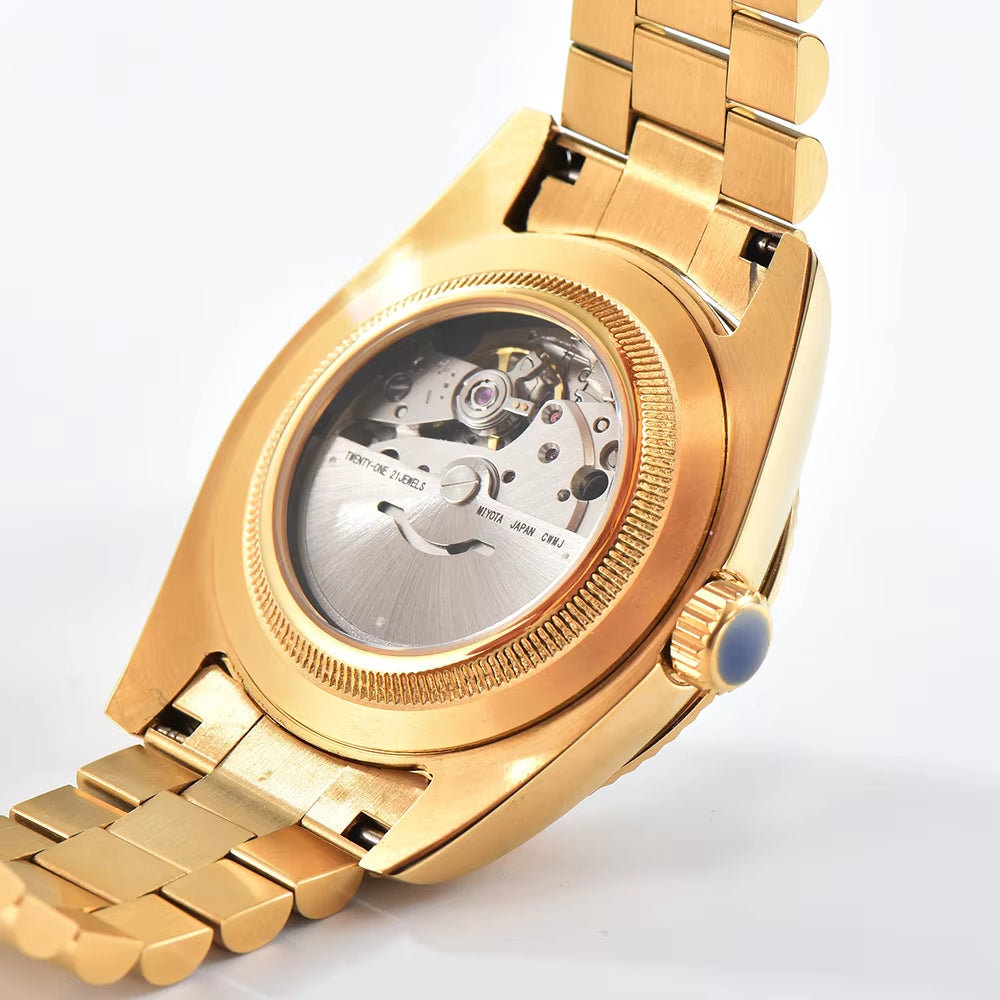 Luxury Men'S Watch Miyota 8285 Automatic Movement Mechanical Watch Sapphire Glass Waterproof Watch Support Custom Logo Watches