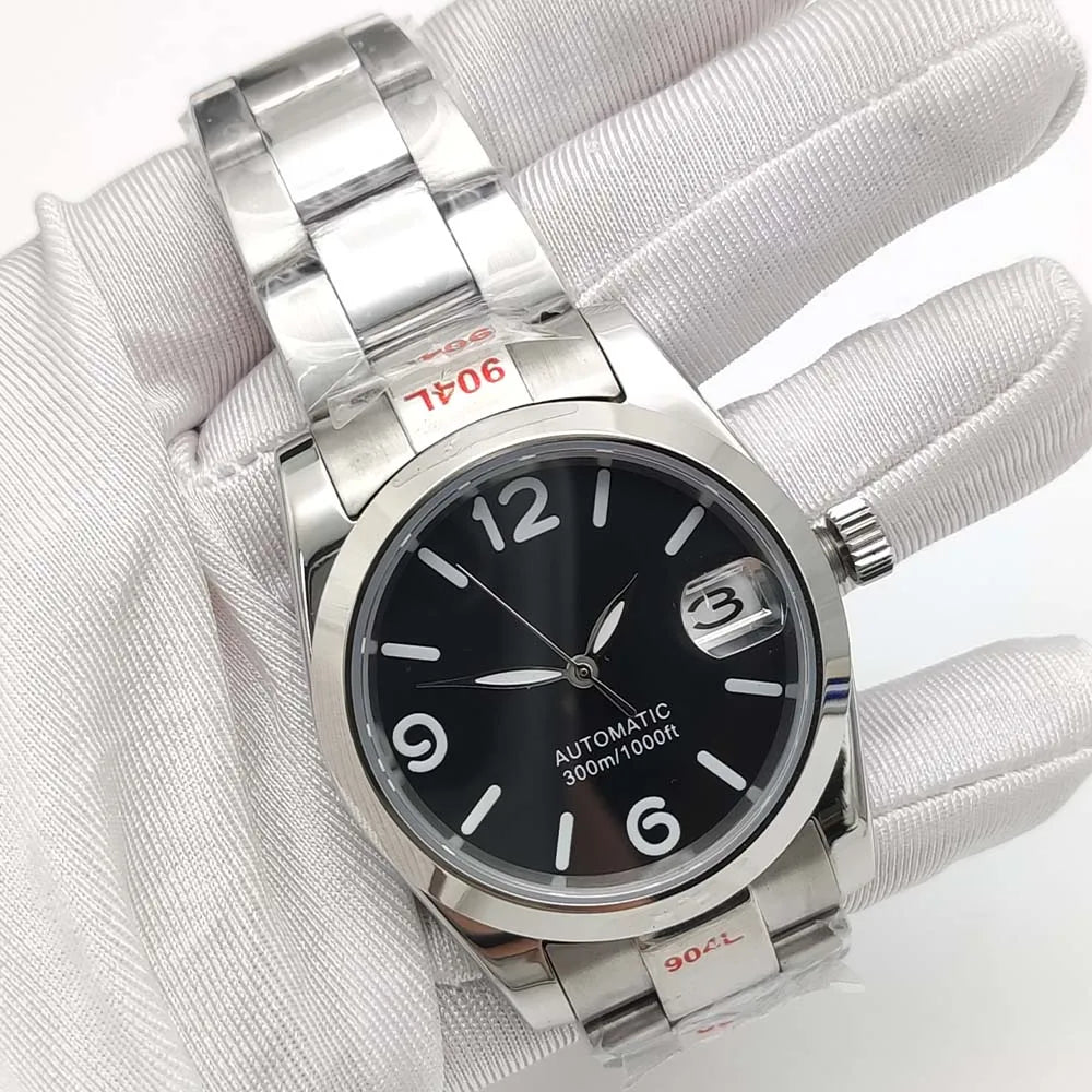 Men'S Watches 36Mm Elegant Watches Nh35 Movement Automatic Mechanical Watches Stainless Steel Waterproof Luminous Watches