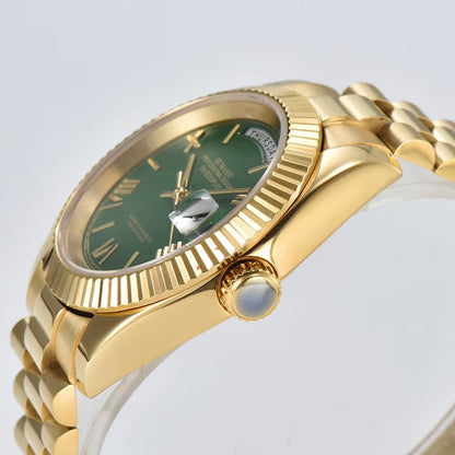 Luxury Men'S Watch Miyota 8285 Automatic Movement Mechanical Watch Sapphire Glass Waterproof Watch Support Custom Logo Watches